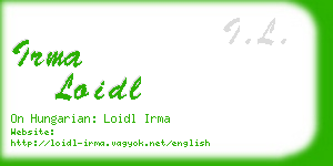 irma loidl business card